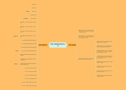 特殊三角函数值及基本公式