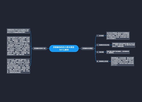 苏联解体的四大根本原因 为什么解体