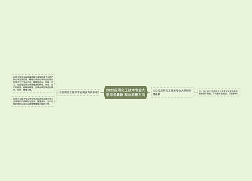 2022应用化工技术专业大学排名最新 就业前景方向