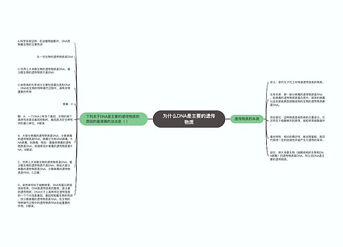 为什么DNA是主要的遗传物质