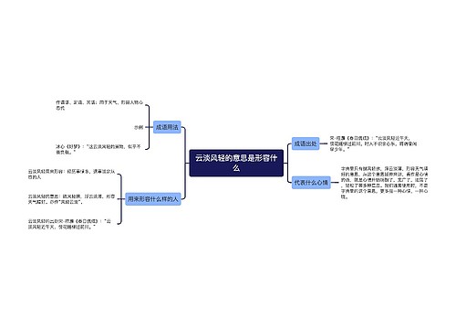 云淡风轻的意思是形容什么