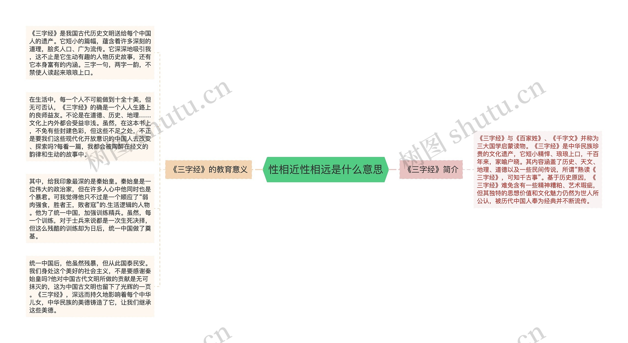 性相近性相远是什么意思思维导图