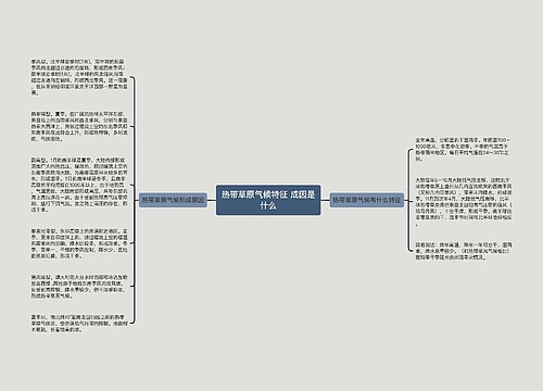 热带草原气候特征 成因是什么