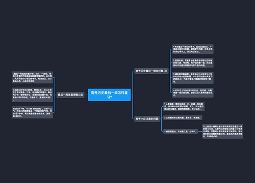 高考历史最后一周怎样复习?