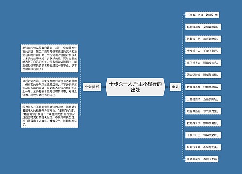 十步杀一人,千里不留行的出处