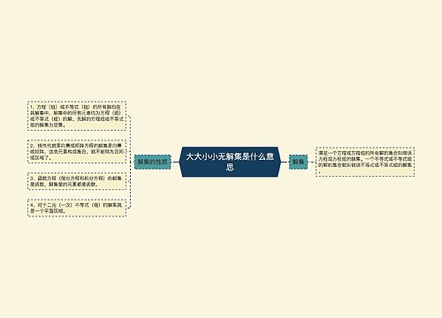 大大小小无解集是什么意思