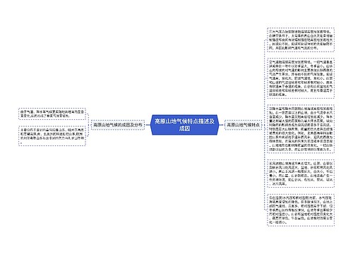 高原山地气候特点描述及成因