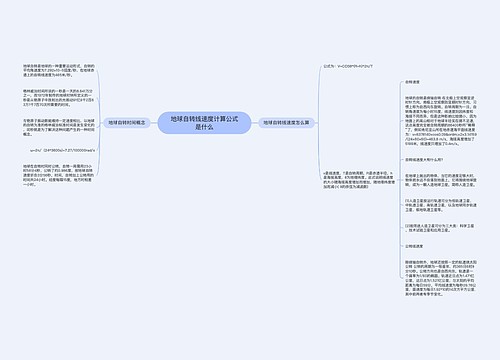 地球自转线速度计算公式是什么