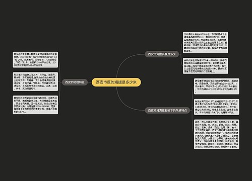 西安市区的海拔是多少米