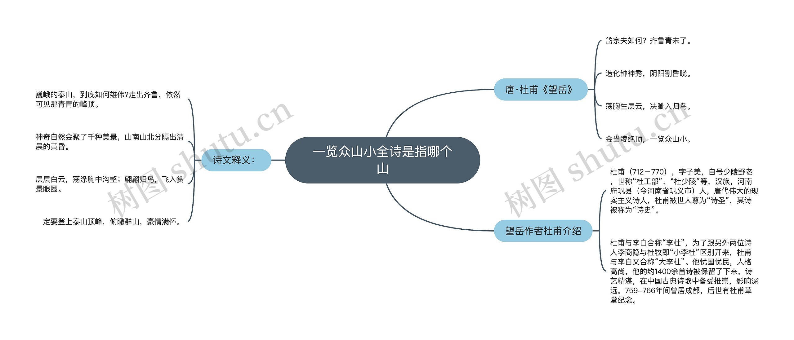 一览众山小全诗是指哪个山思维导图