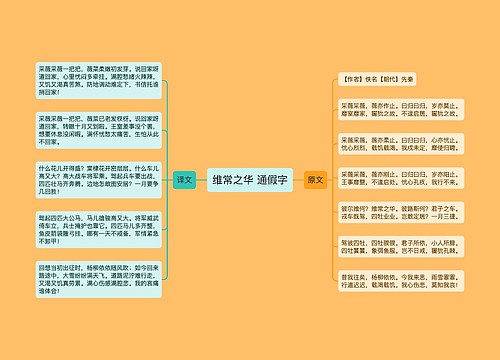 维常之华 通假字