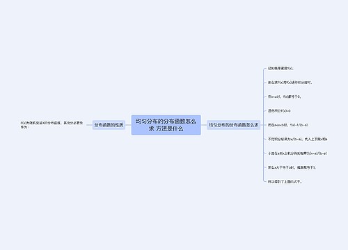 均匀分布的分布函数怎么求 方法是什么