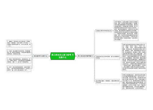 高三政治怎么复习备考 方法是什么