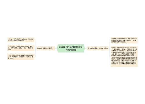 dna分子的结构是什么结构的双螺旋