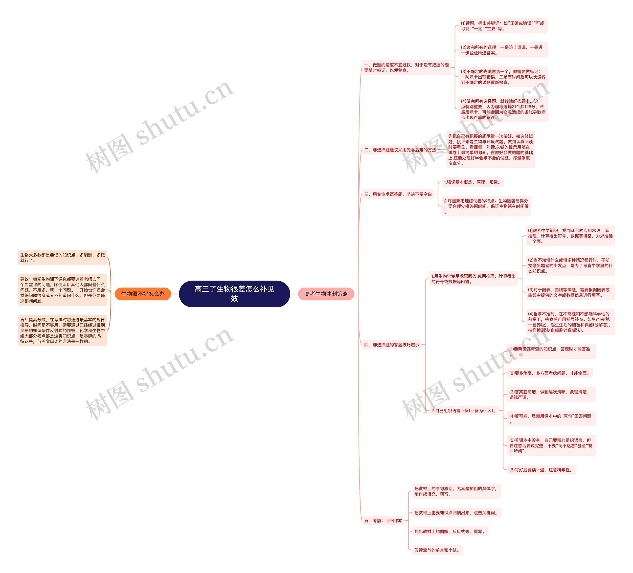 高三了生物很差怎么补见效思维导图