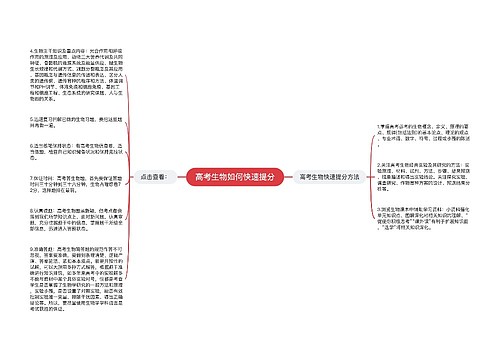 高考生物如何快速提分