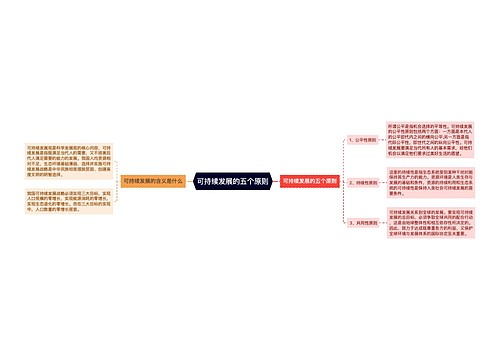 可持续发展的五个原则