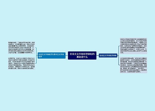 社会主义市场经济体制的基础是什么