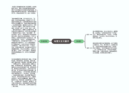 咏雪文言文翻译