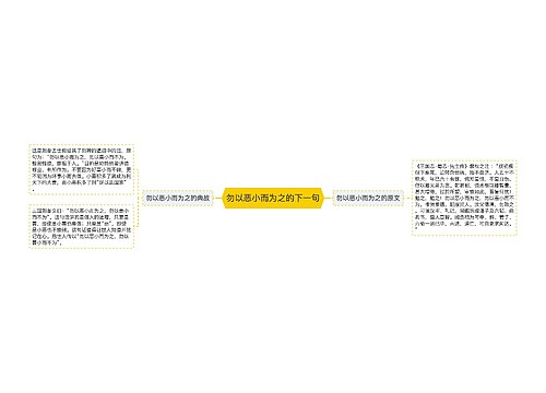 勿以恶小而为之的下一句