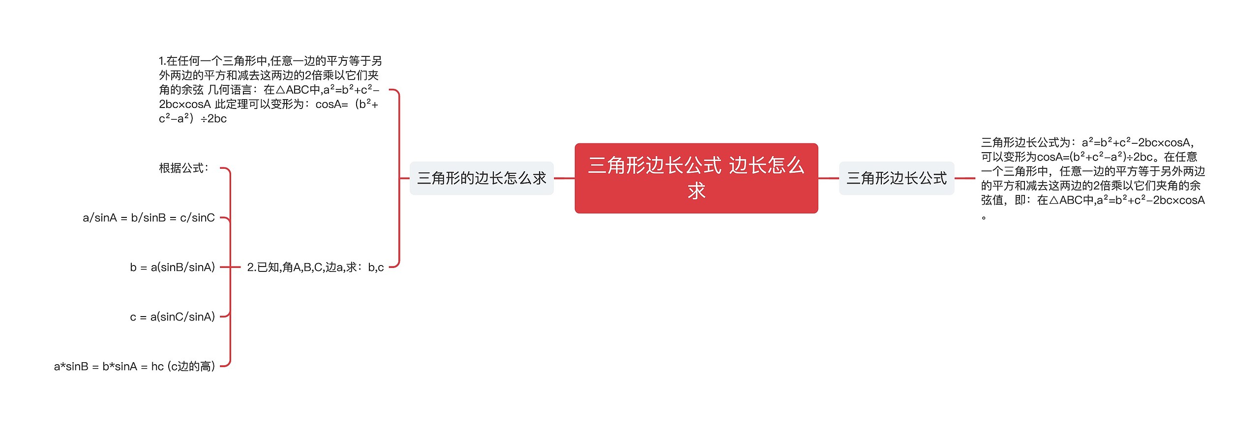 三角形边长公式 边长怎么求