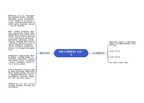 管鲍之交意思是什么短一点