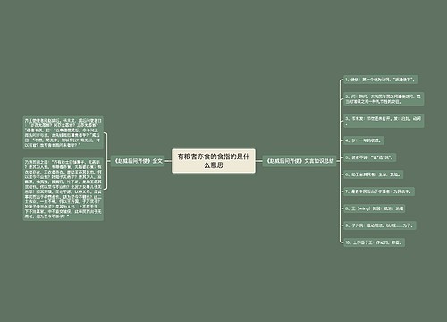 有粮者亦食的食指的是什么意思