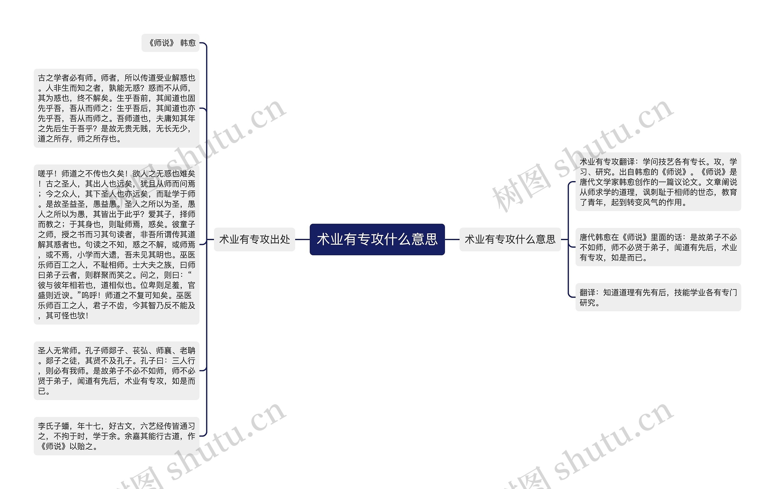 术业有专攻什么意思思维导图