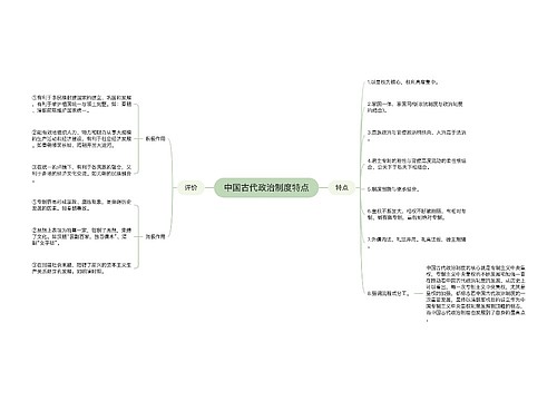 中国古代政治制度特点