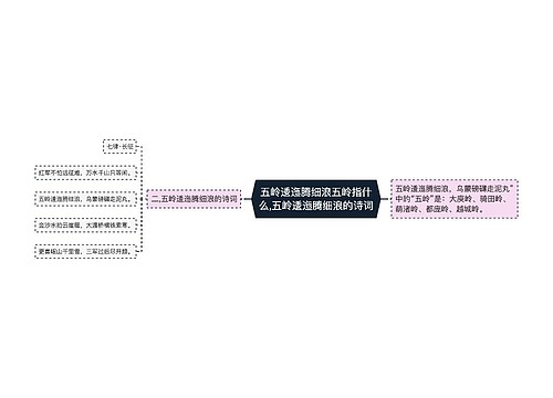 五岭逶迤腾细浪五岭指什么,五岭逶迤腾细浪的诗词