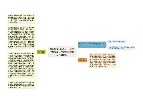 纷纷红紫已成尘，布谷声中夏令新。全诗翻译赏析及作者出处