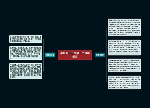 秦朝为什么是第一个封建国家