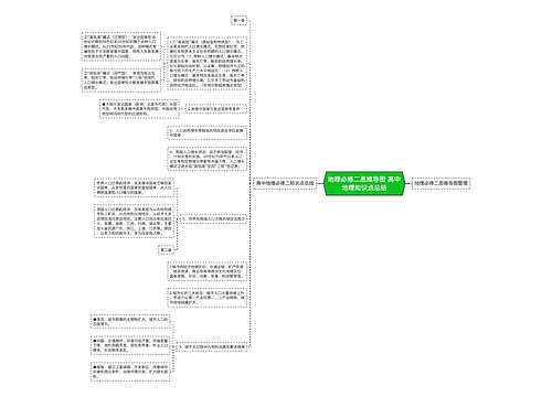 地理必修二思维导图 高中地理知识点总结