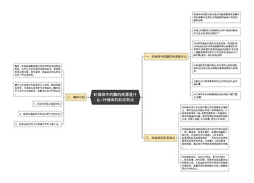 叶绿体中的酶的来源是什么-叶绿体的形态特点