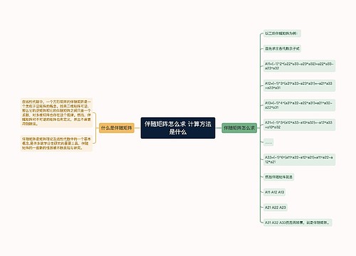 伴随矩阵怎么求 计算方法是什么