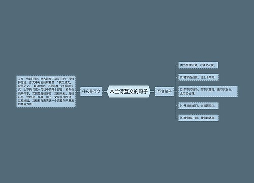 木兰诗互文的句子