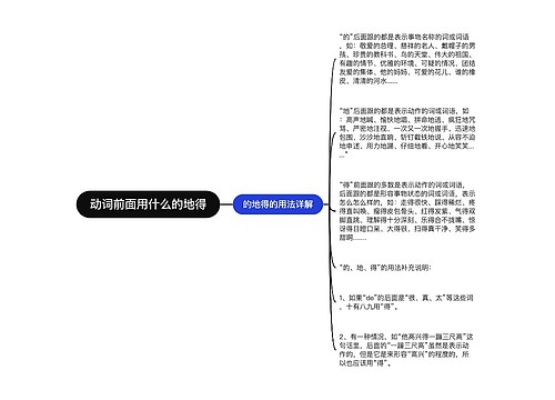 动词前面用什么的地得