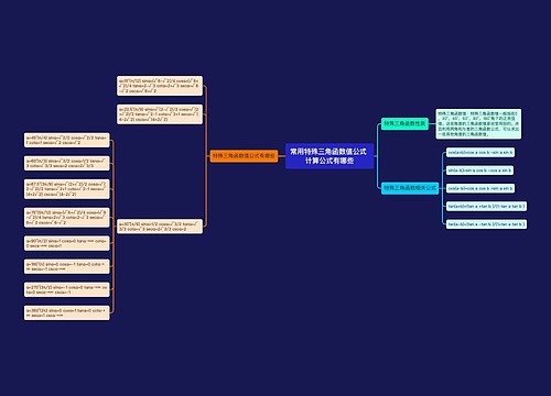 常用特殊三角函数值公式 计算公式有哪些
