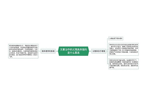 文章当中的义理具体指的是什么意思