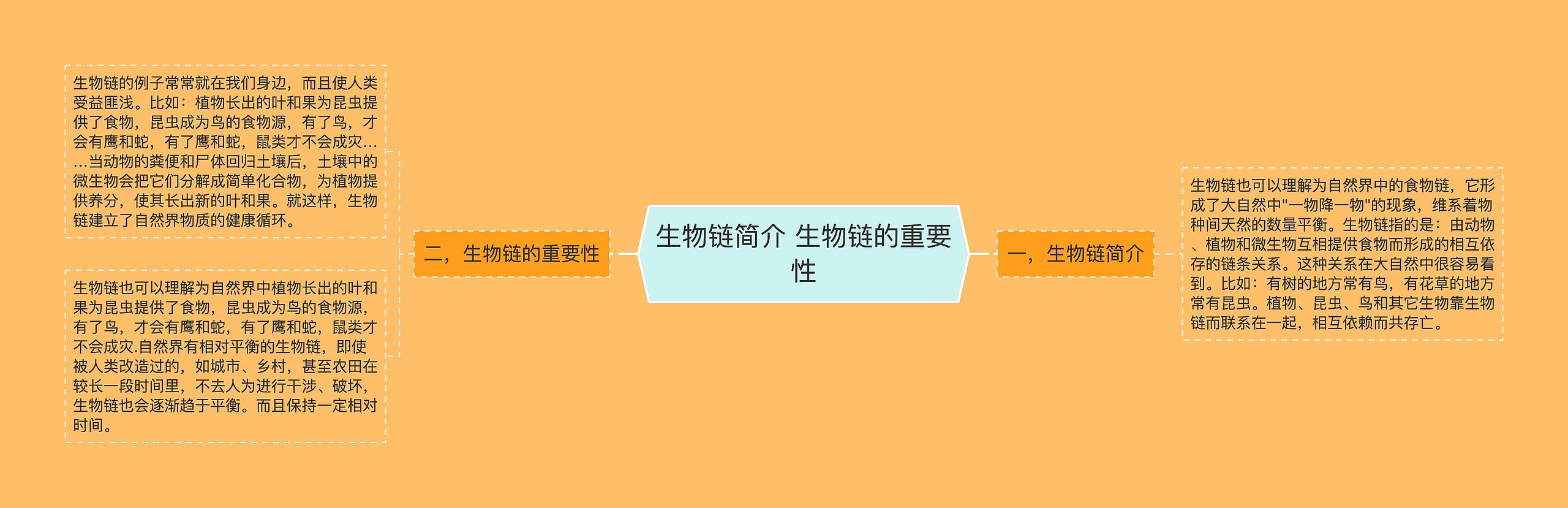 生物链简介 生物链的重要性