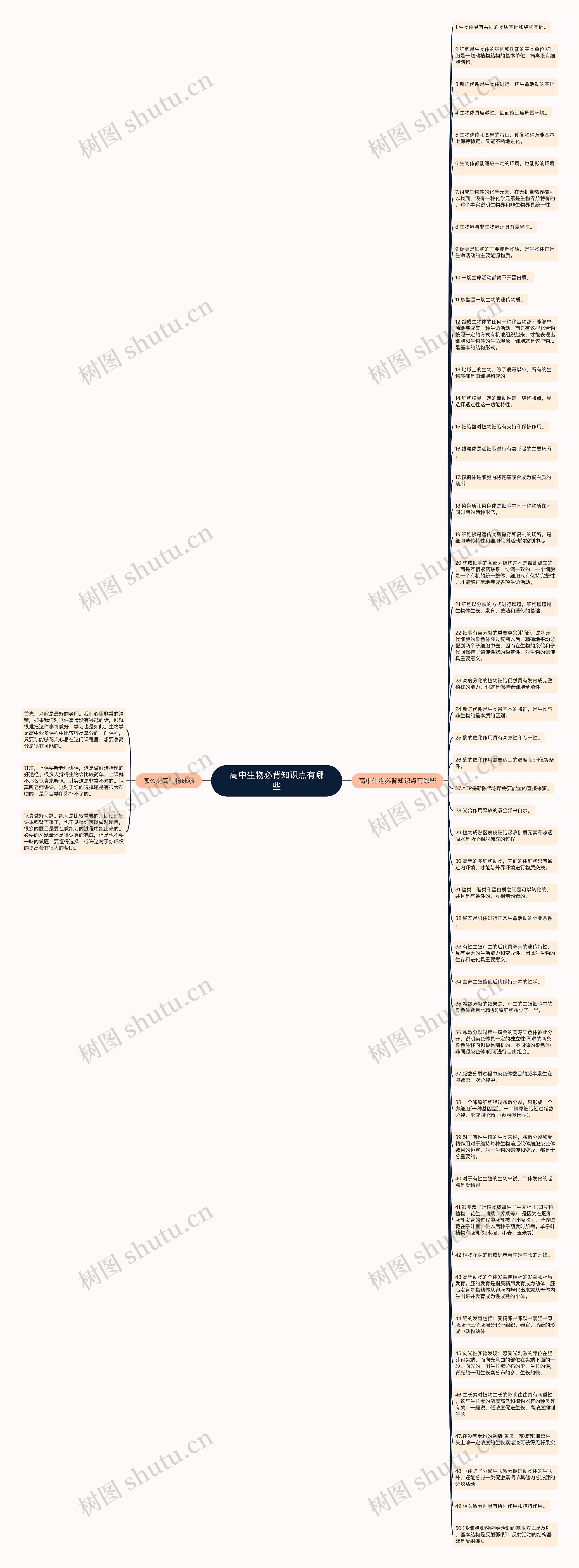 高中生物必背知识点有哪些思维导图