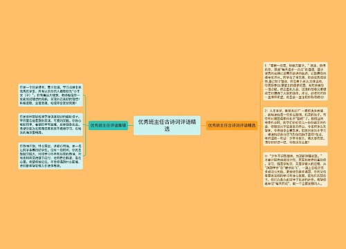 优秀班主任古诗词评语精选
