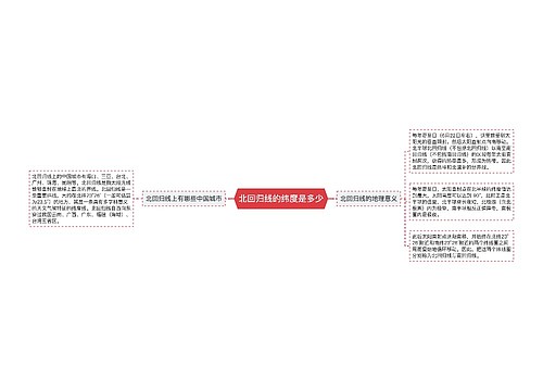 北回归线的纬度是多少