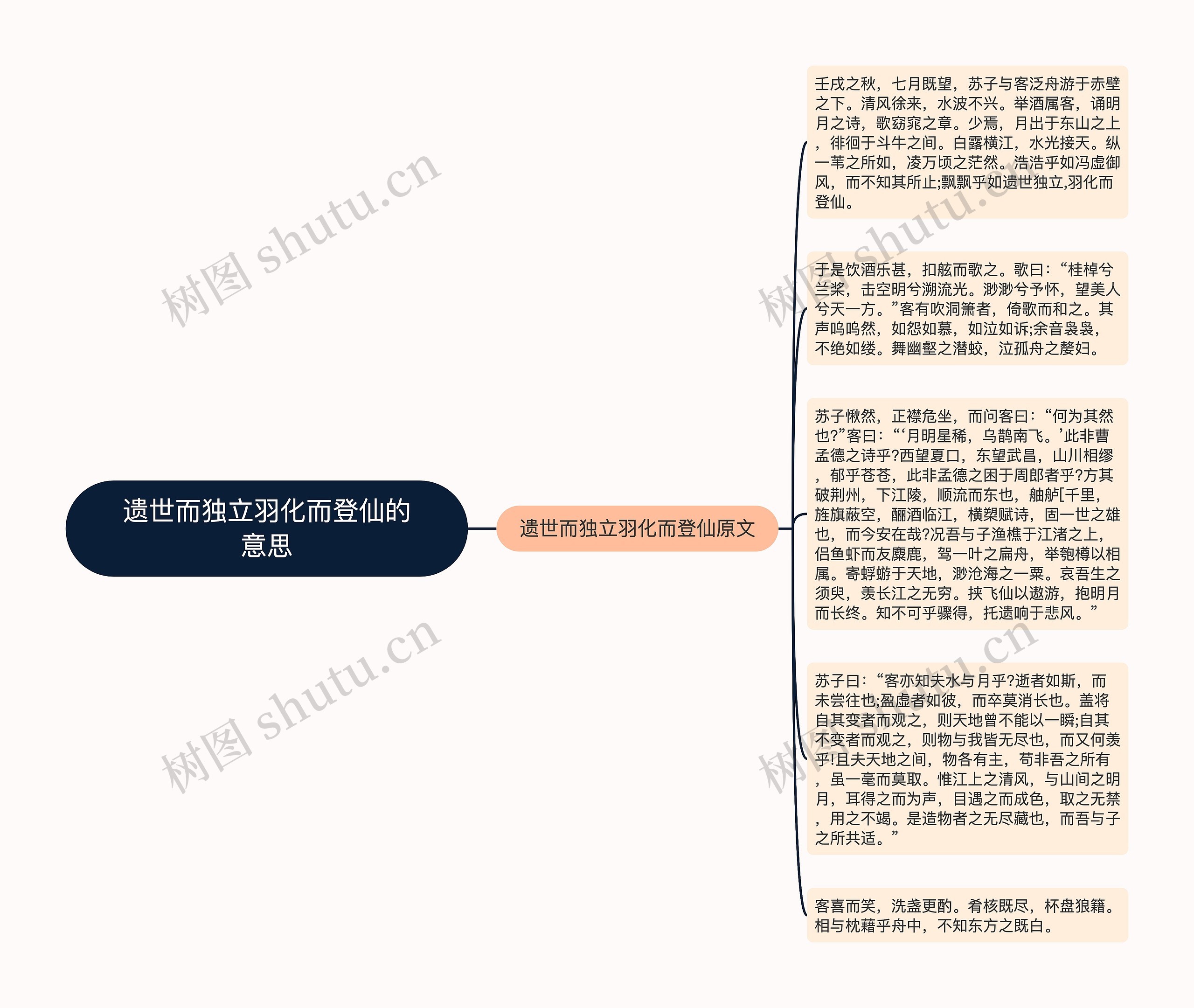 遗世而独立羽化而登仙的意思思维导图