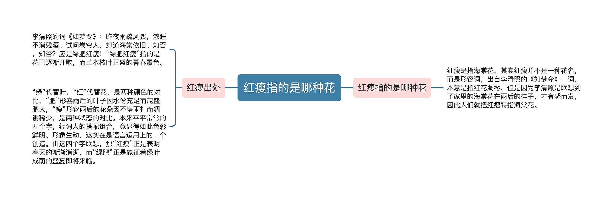 红瘦指的是哪种花思维导图