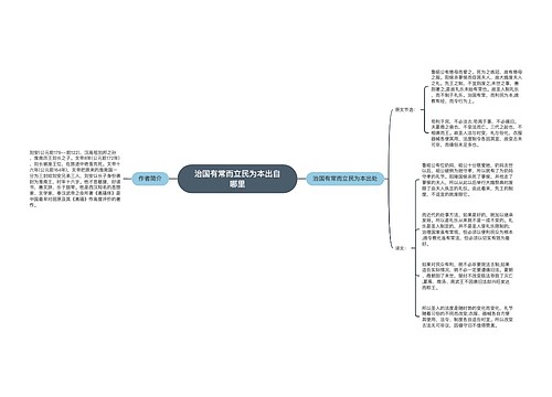 治国有常而立民为本出自哪里