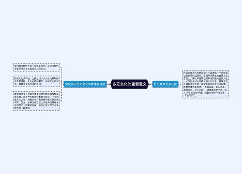 多元文化的重要意义