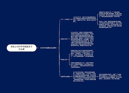 历史上1927年中国发生了什么事