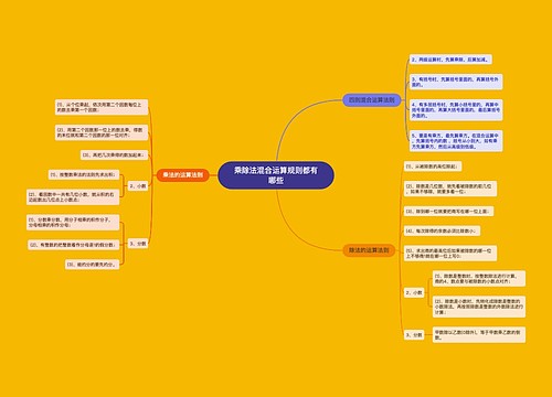 乘除法混合运算规则都有哪些