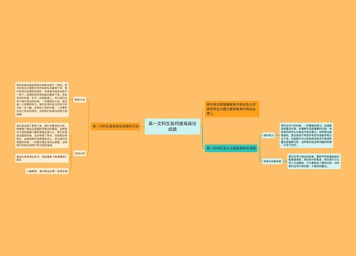 高一文科生如何提高政治成绩